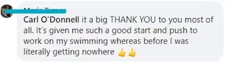 Swimmer testimonial
