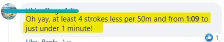 Swimmer testimonial