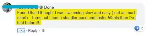 Swimmer testimonial