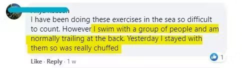 Swimmer testimonial