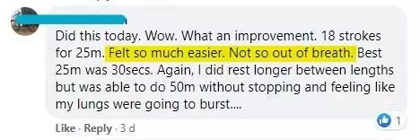 Swimmer testimonial